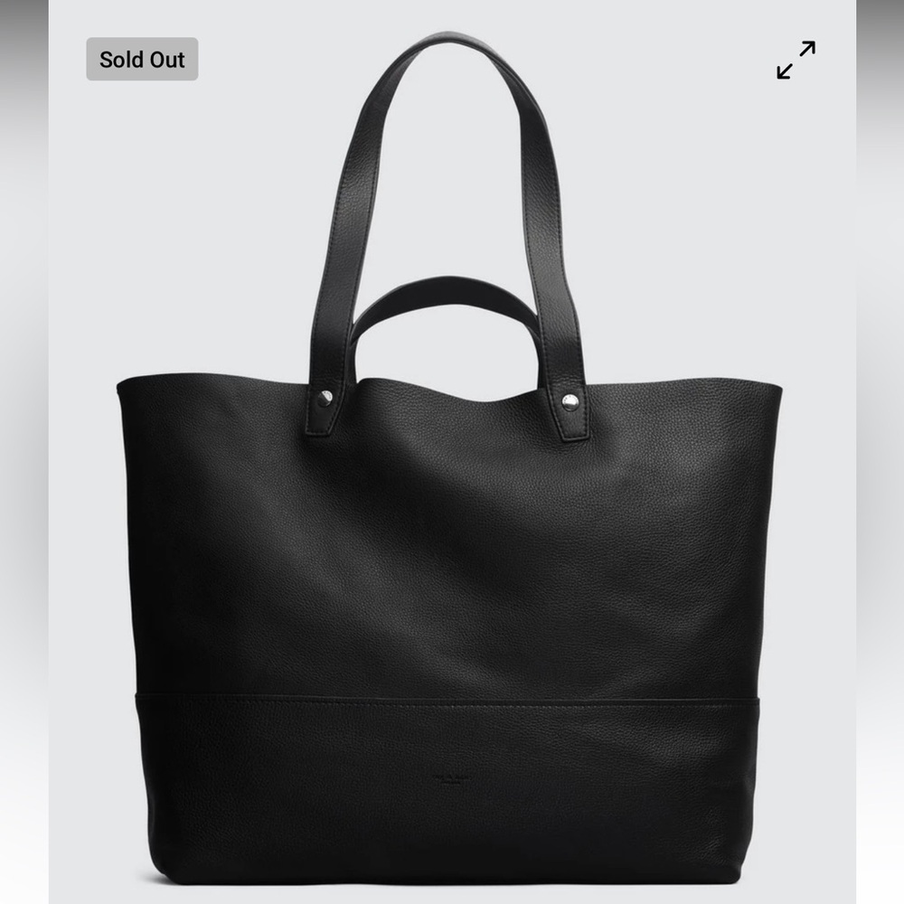 Rag & Bone Black Leather Tote Sleek Minimalist Design